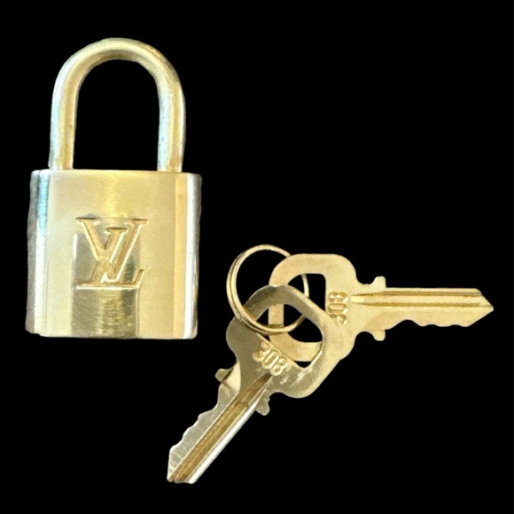 Louis Vuitton Accessories - Authentic LV Lock with 2 Keys and a chain #308